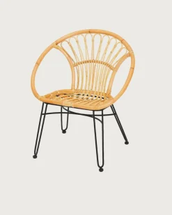 Hot Uniqka Naga - Fauteuil en rotin naturel et pieds métal