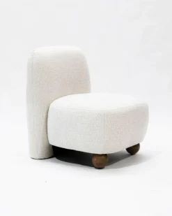 Uniqka Oslo - Fauteuil design en tissu beige