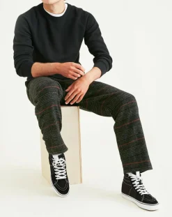 Dockers Pantalon 100% Coton Bio Pull On Tapered imprimé noir