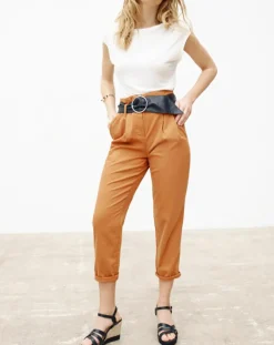 Caroll Pantalon 7/8 fuselé June tabac