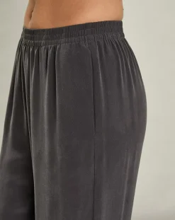 Femme Hartford Pantalon 100% Soie Plaisance anthracite