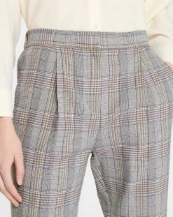 Femme Galeries Lafayette Pantalon ajusté Rink imprimé Prince de Galles gris/noir