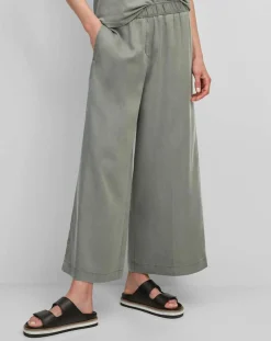 New Marc O'Polo Pantalon ample à taille élastique vert de gris