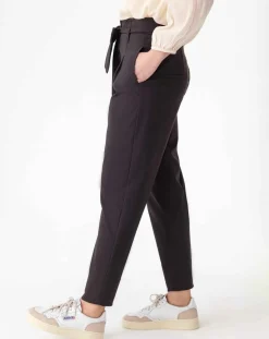 Femme Indies Pantalon avec Ceinture Hadrien choco