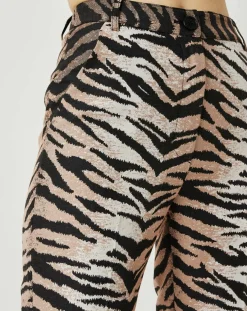 Femme Manoush Pantalon Belle de Jour imprimé marron