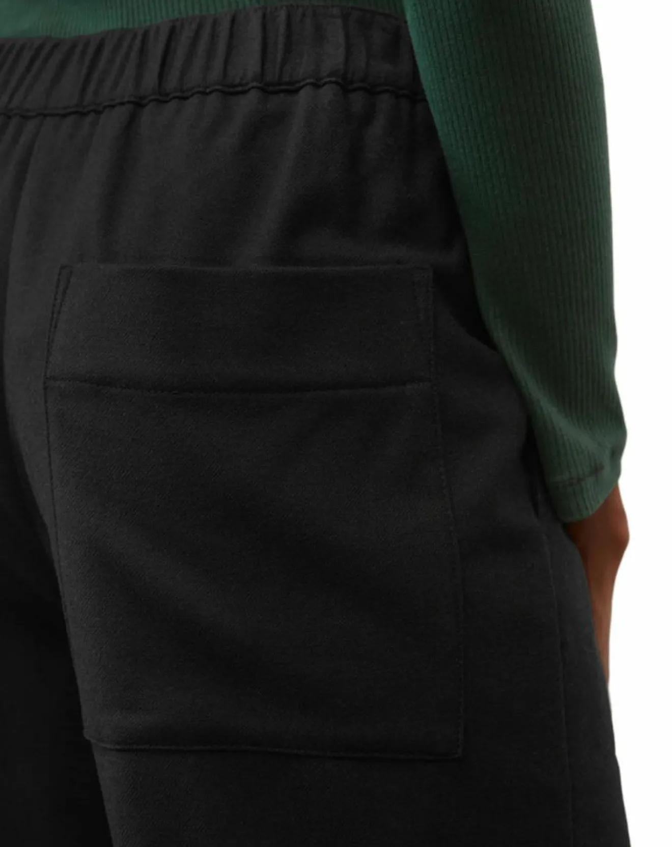 Discount Marc O'Polo Pantalon cargo en Laine mélangée noir
