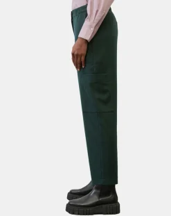 Marc O'Polo Pantalon cargo en Laine mélangée vert foncé