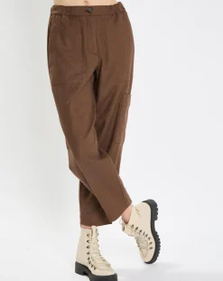 Femme Marc O'Polo Pantalon cargo en Laine mélangée marron
