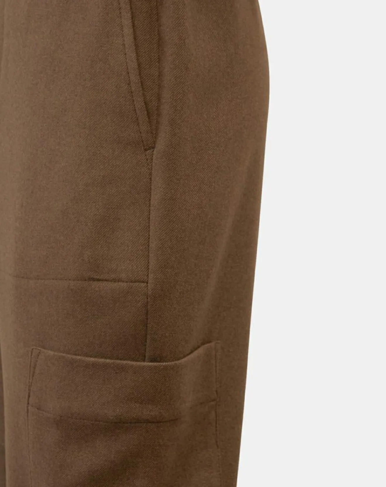 Femme Marc O'Polo Pantalon cargo en Laine mélangée marron