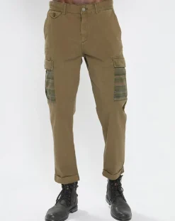 New Scotch & Soda Pantalon Cargo Loose Tapered kaki foncé