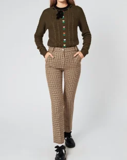 Femme Manoush Pantalon Carnaby marron