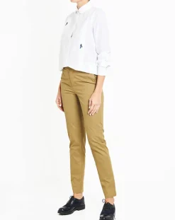 Femme Galeries Lafayette Pantalon chino Charles kaki clair