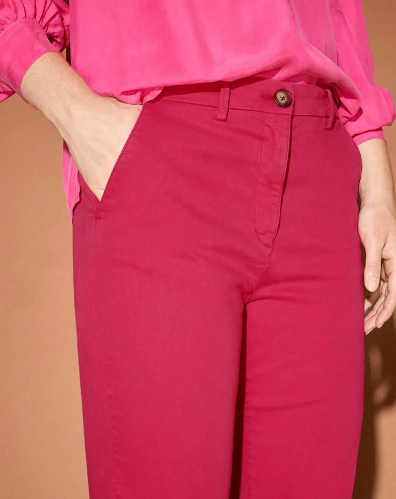Femme Jodhpur Pantalon chino Cyrilp rose foncé