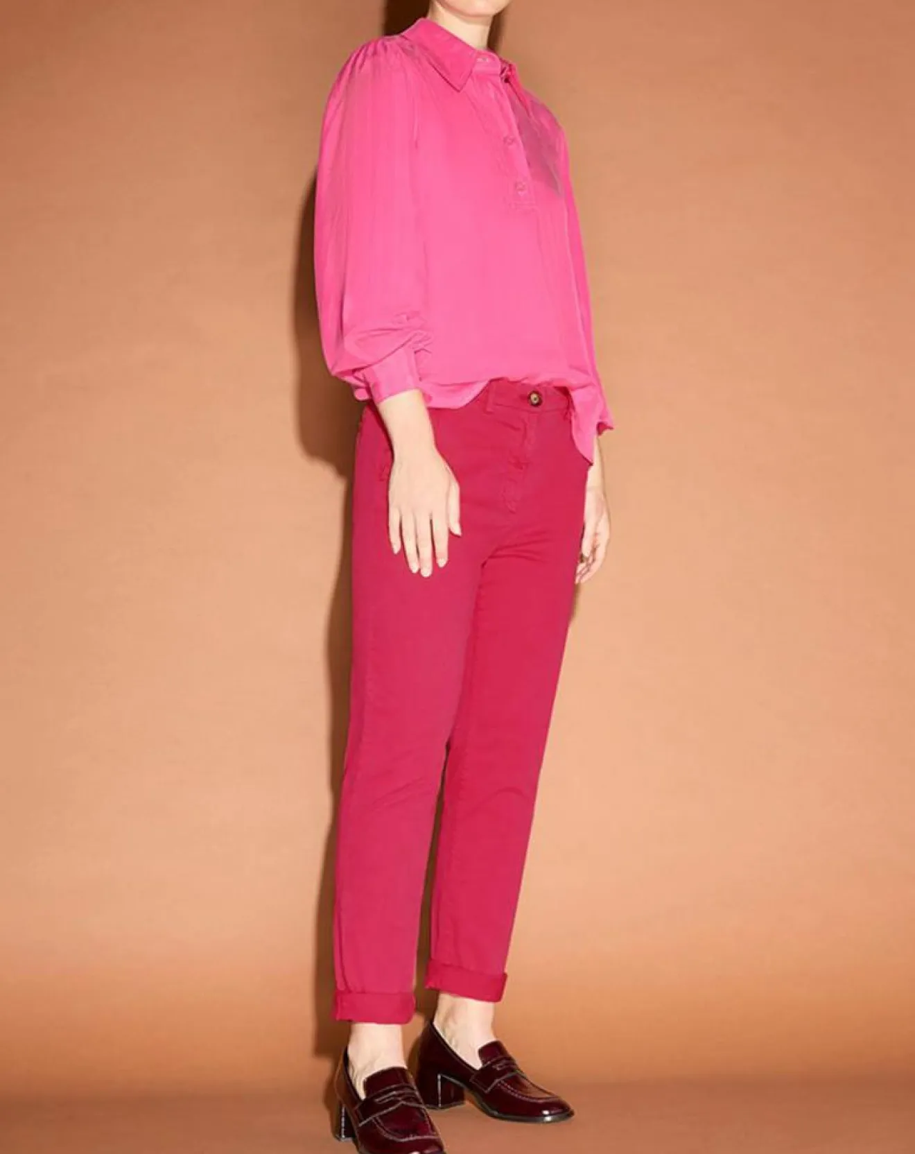 Femme Jodhpur Pantalon chino Cyrilp rose foncé