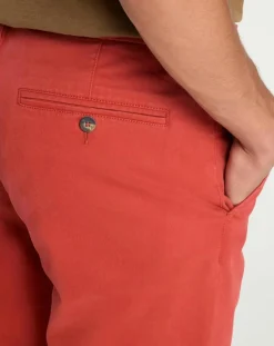 Homme Galeries Lafayette Pantalon chino en Coton bio droit Kutdroit rouge foncé