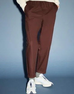 Homme Galeries Lafayette Pantalon chino jogging en Coton Nujog marron foncé