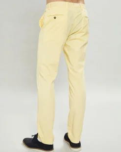 Outlet Hackett London Pantalon chino Milleraie jaune clair
