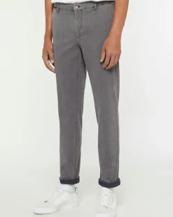 Homme Hackett London Pantalon Chino Slim Armure gris