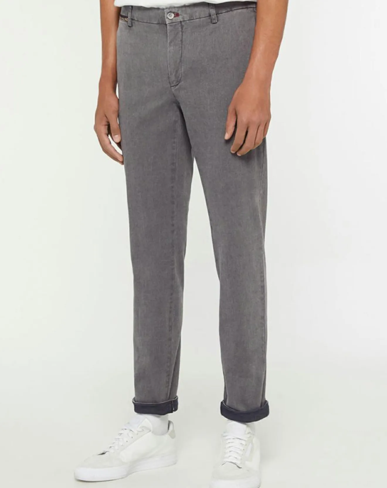 Homme Hackett London Pantalon Chino Slim Armure gris