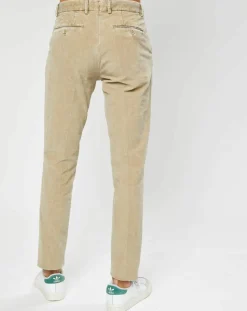 Homme Hackett London Pantalon Chino Slim en Velours côtelé beige