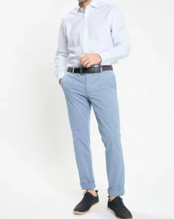 New Hackett London Pantalon chino Slim Fit Kensignton bleu clair