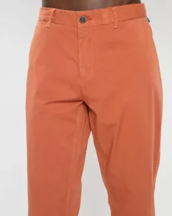 Homme Scotch & Soda Pantalon chino Slim Fit Stuart Garment Dyed orange