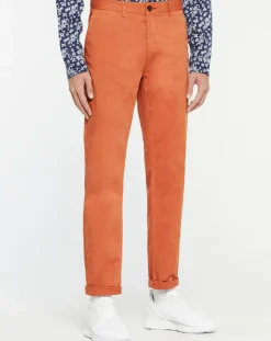 Homme Scotch & Soda Pantalon chino Slim Fit Stuart Garment Dyed orange
