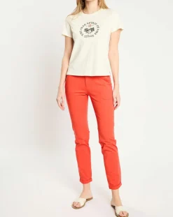 Femme Scotch & Soda Pantalon Chino slim rouge