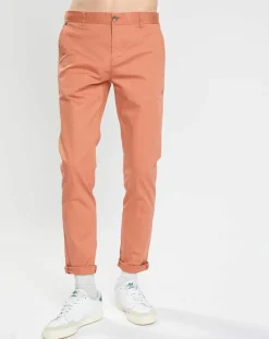 Homme Scotch & Soda Pantalon Chino Super Slim Fit en Coton Bio mélangé Stretch brique