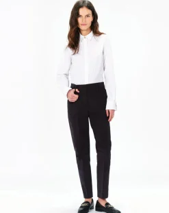 Femme Caroll Pantalon cigarette Psidika gris foncé