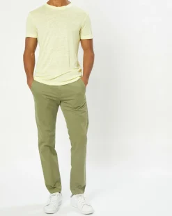 Marc O'Polo Pantalon Coton Bio Stig Tappered Leger kaki clair