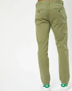 Marc O'Polo Pantalon Coton Bio Stig Tappered Leger kaki clair