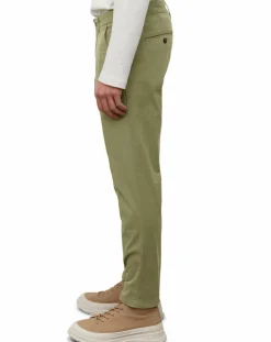 Marc O'Polo Pantalon Coton Bio Stig Tappered Leger kaki clair