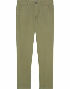 Marc O'Polo Pantalon Coton Bio Stig Tappered Leger kaki clair