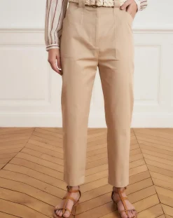 Sale La Petite Francaise Pantalon droit Patrice beige