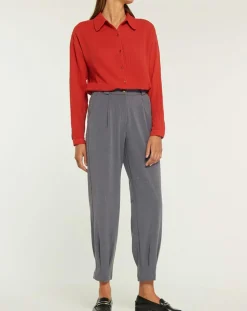 Hot Yerse Pantalon droite Lugano gris