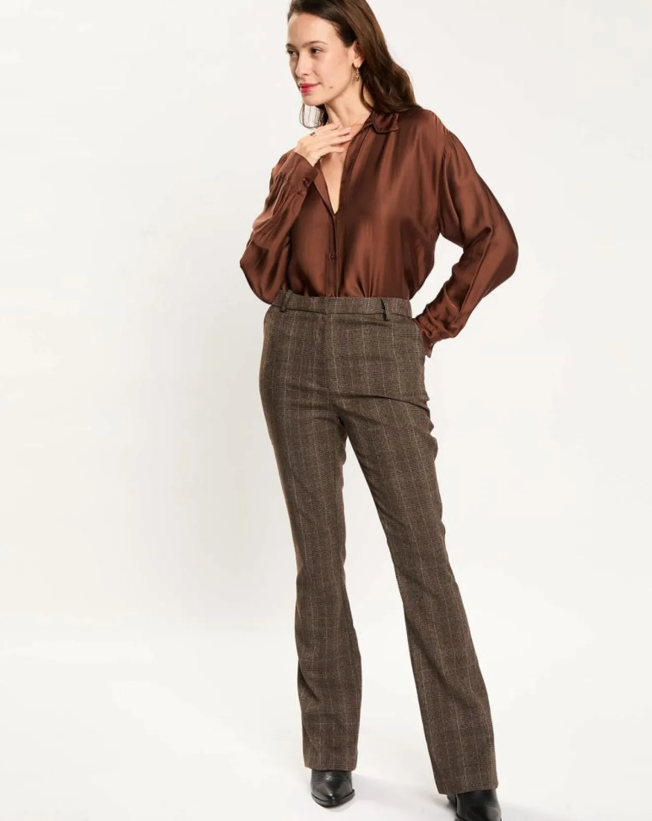 Femme Lauren Vidal Pantalon Emy café
