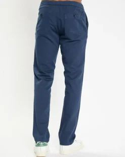 Homme Hackett London Pantalon en Coton & Lin Beach bleu