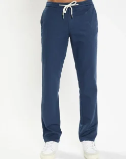 Homme Hackett London Pantalon en Coton & Lin Beach bleu