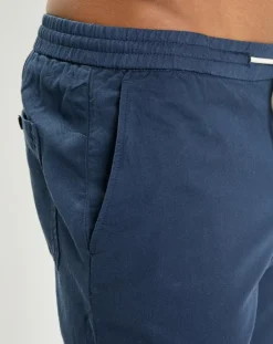 Homme Hackett London Pantalon en Coton & Lin Beach bleu