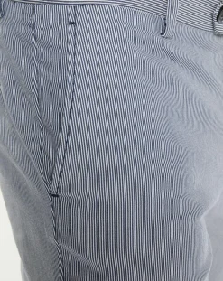 Best Hackett London Pantalon en Coton & Lin chino Regular Fit Milleraie bleu/blanc