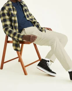 Homme Dockers Pantalon en Coton Bio Mobile Icon Tapered beige