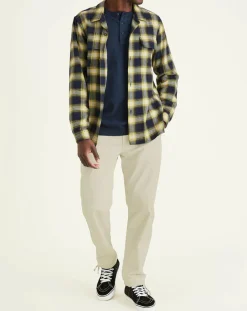 Homme Dockers Pantalon en Coton Bio Mobile Icon Tapered beige