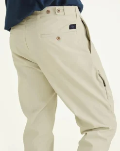Homme Dockers Pantalon en Coton Bio Mobile Icon Tapered beige