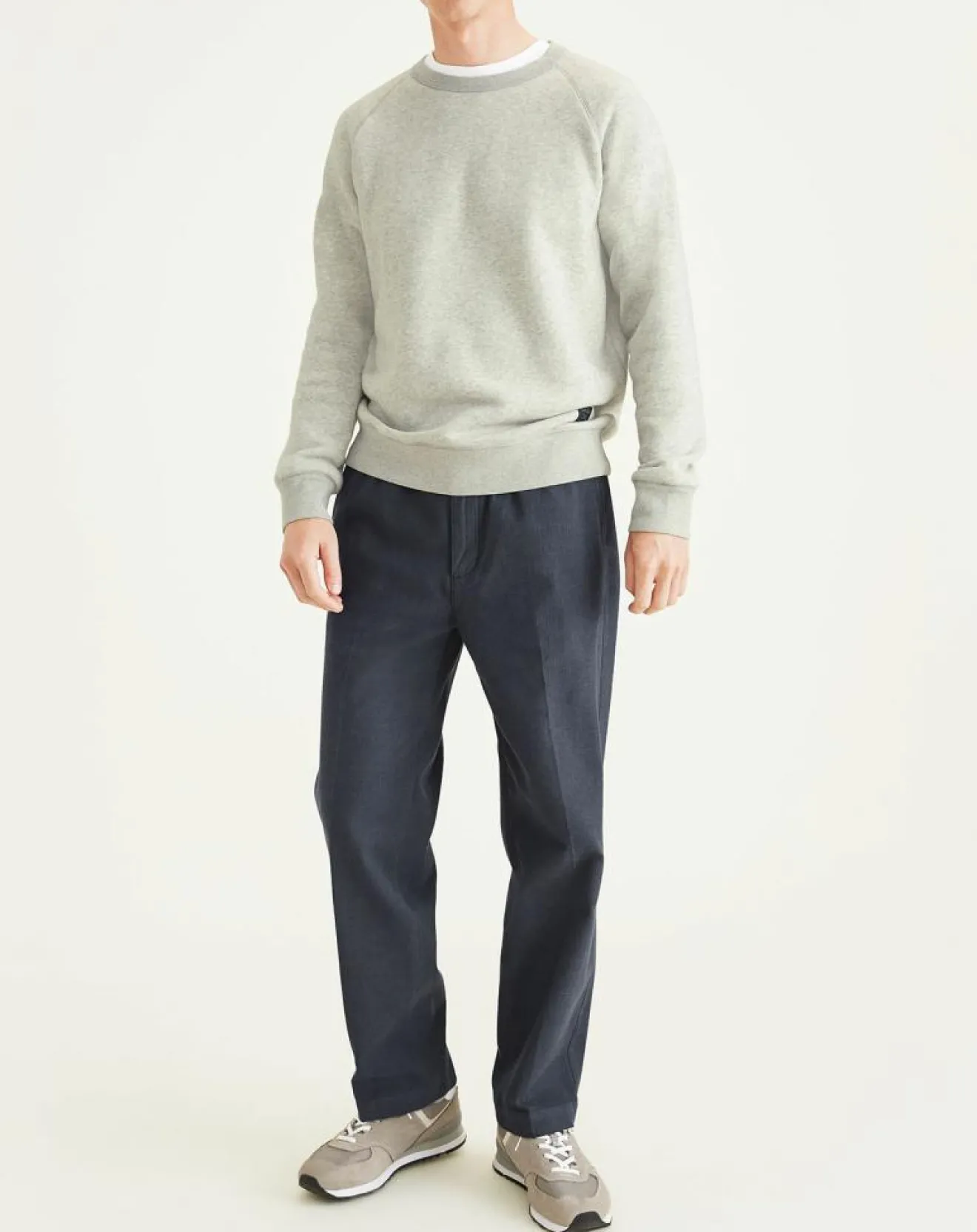 Online Dockers Pantalon en Coton Bio Pull On Tapered imprimé bleu marine
