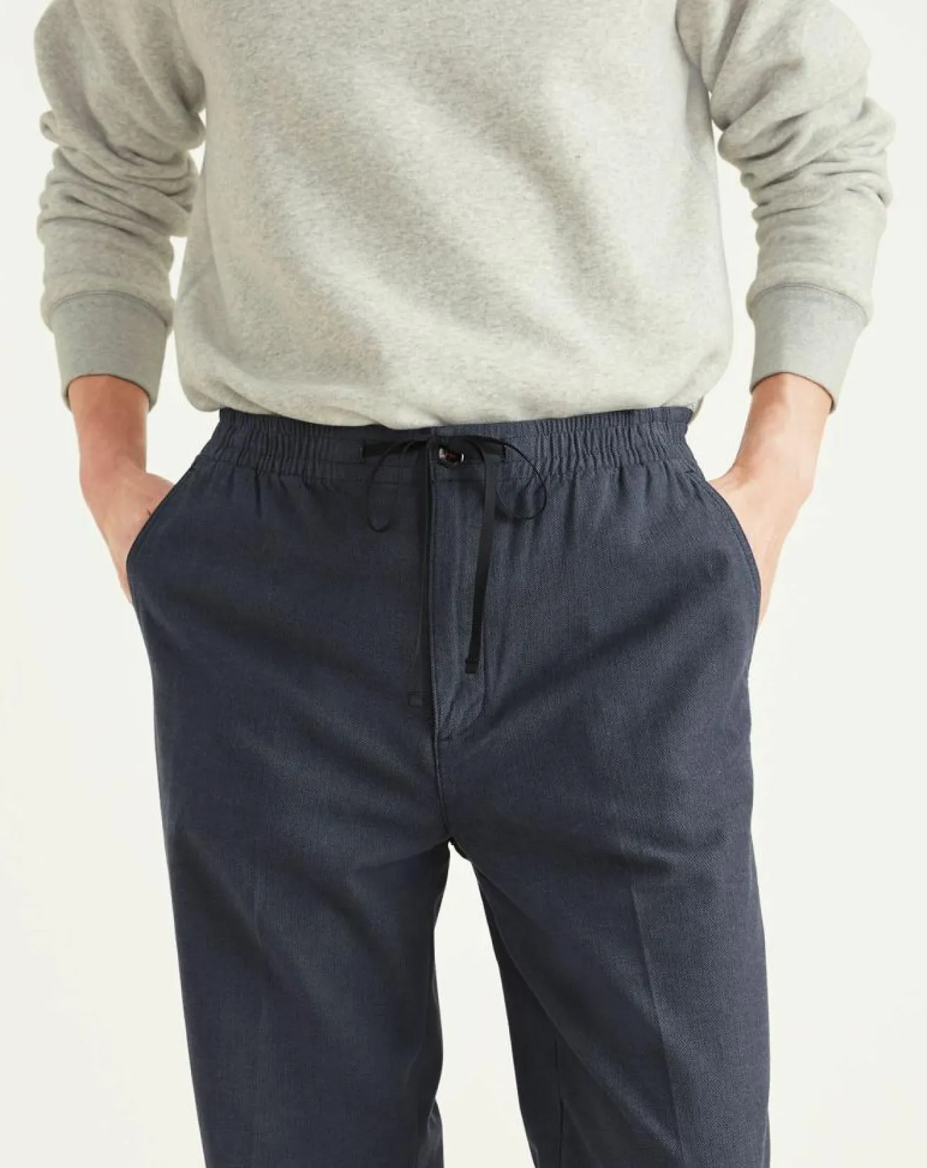 Online Dockers Pantalon en Coton Bio Pull On Tapered imprimé bleu marine