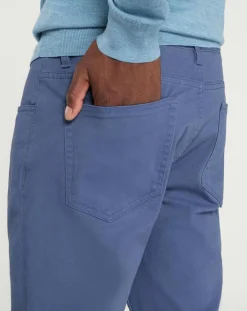 Homme Galeries Lafayette Pantalon en Coton stretch Kuflex bleu vintage