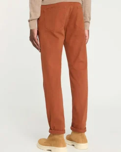 Homme Galeries Lafayette Pantalon en Coton stretch Kuflex marron clair