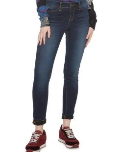 Online Desigual Pantalon en Denim bleu foncé