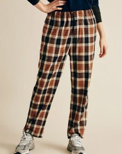 Hot Chloé Stora Pantalon en Laine mélangée Proust à carreaux camel/noir